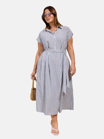 Friends Like These - Vestido camisero en blanco: frente