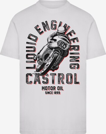 F4NT4STIC Shirt 'Castrol Retro Motorbike' in White: front