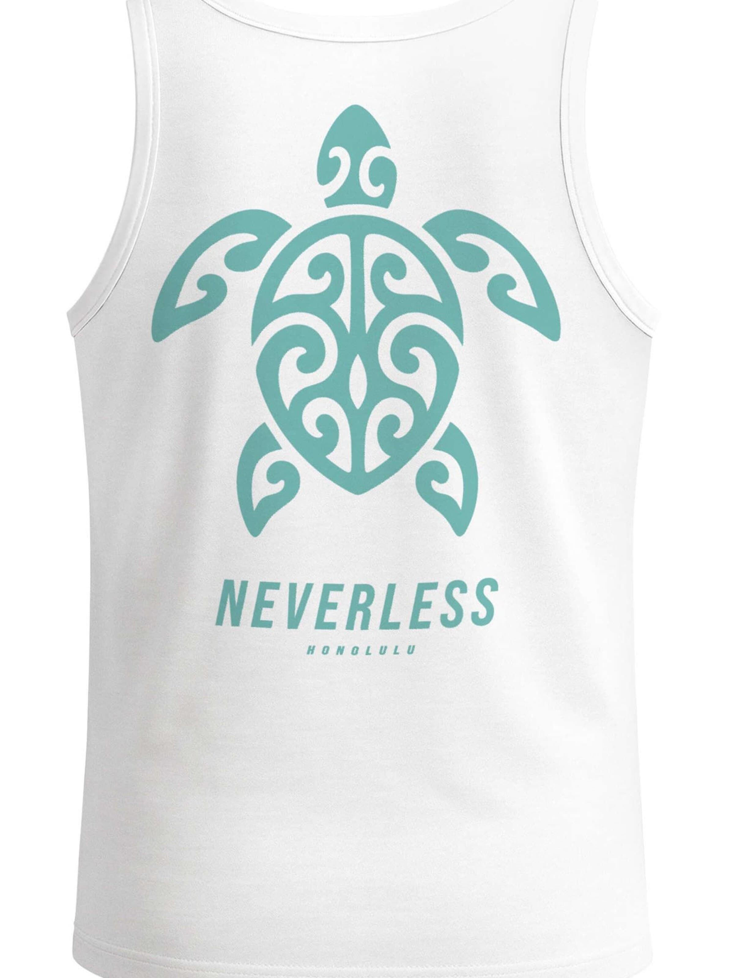 Neverless Shirt 'Honolulu Turtel' in White: front