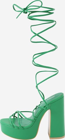 Nasty Gal Sandały w kolorze zielony