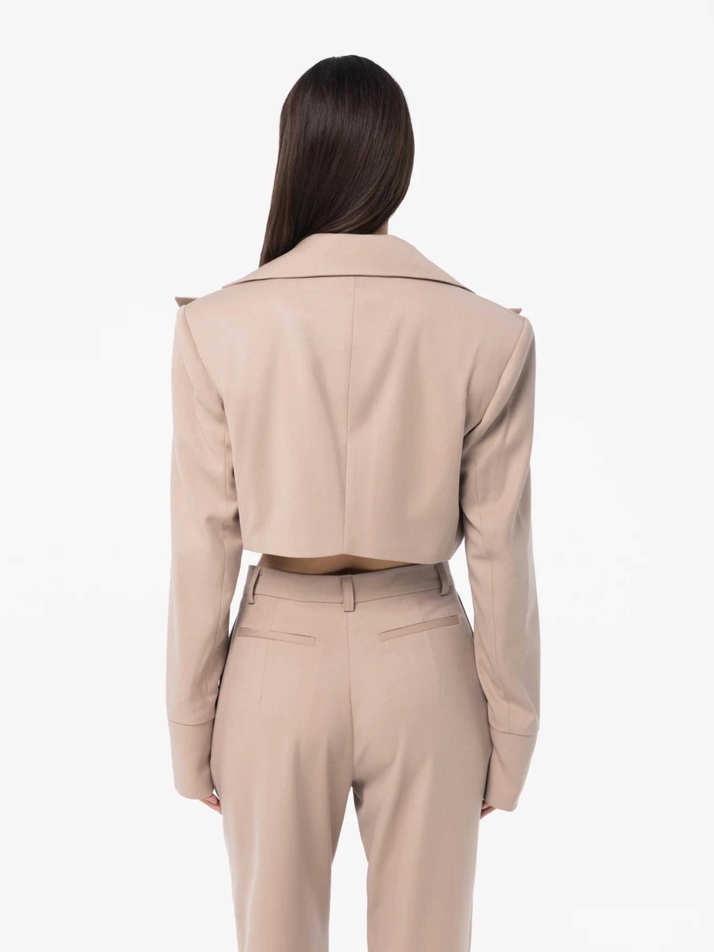Effilé Pantalon 'Marlo' mandragora en beige