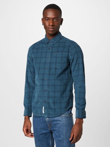 GARCIA Regular fit Button Up Shirt in Blue: front