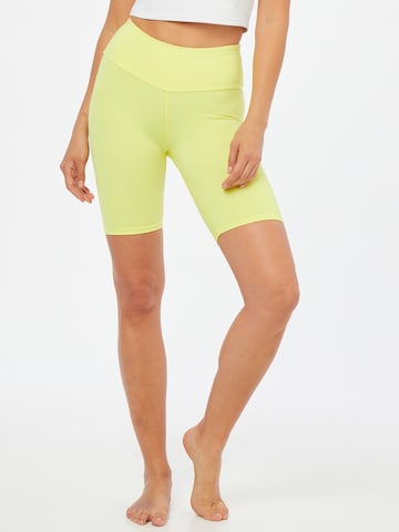 Hey Honey Skinny Workout Pants in Yellow: front