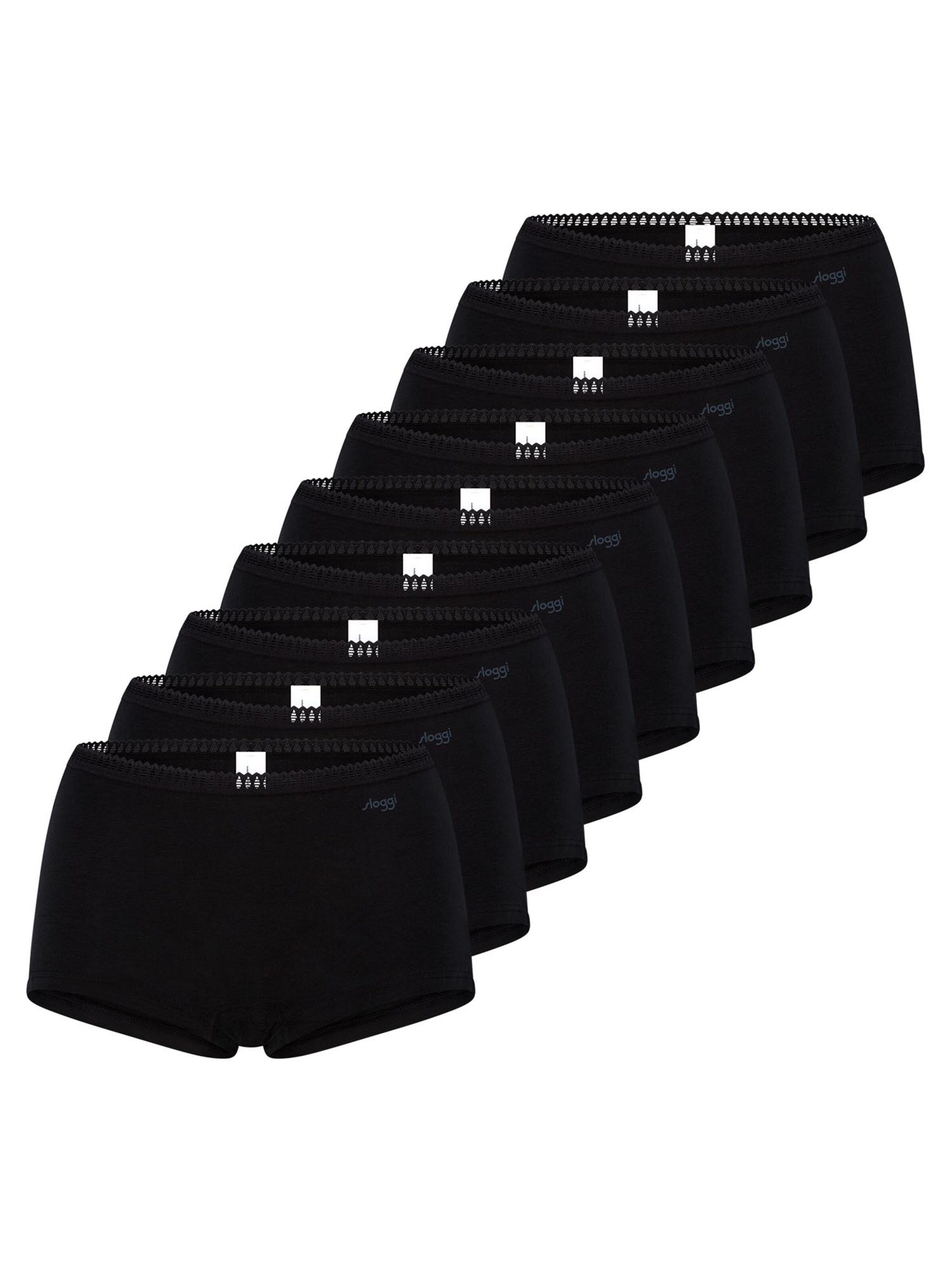 SLOGGI Panty 'GO Crush'‌‌‌‌‌‌‌‌‌‌ in Schwarz: Vorderseite
