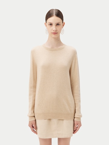 GOBI Cashmere Trui 'Women's Essential Cashmere Crewneck Sweater' in Beige