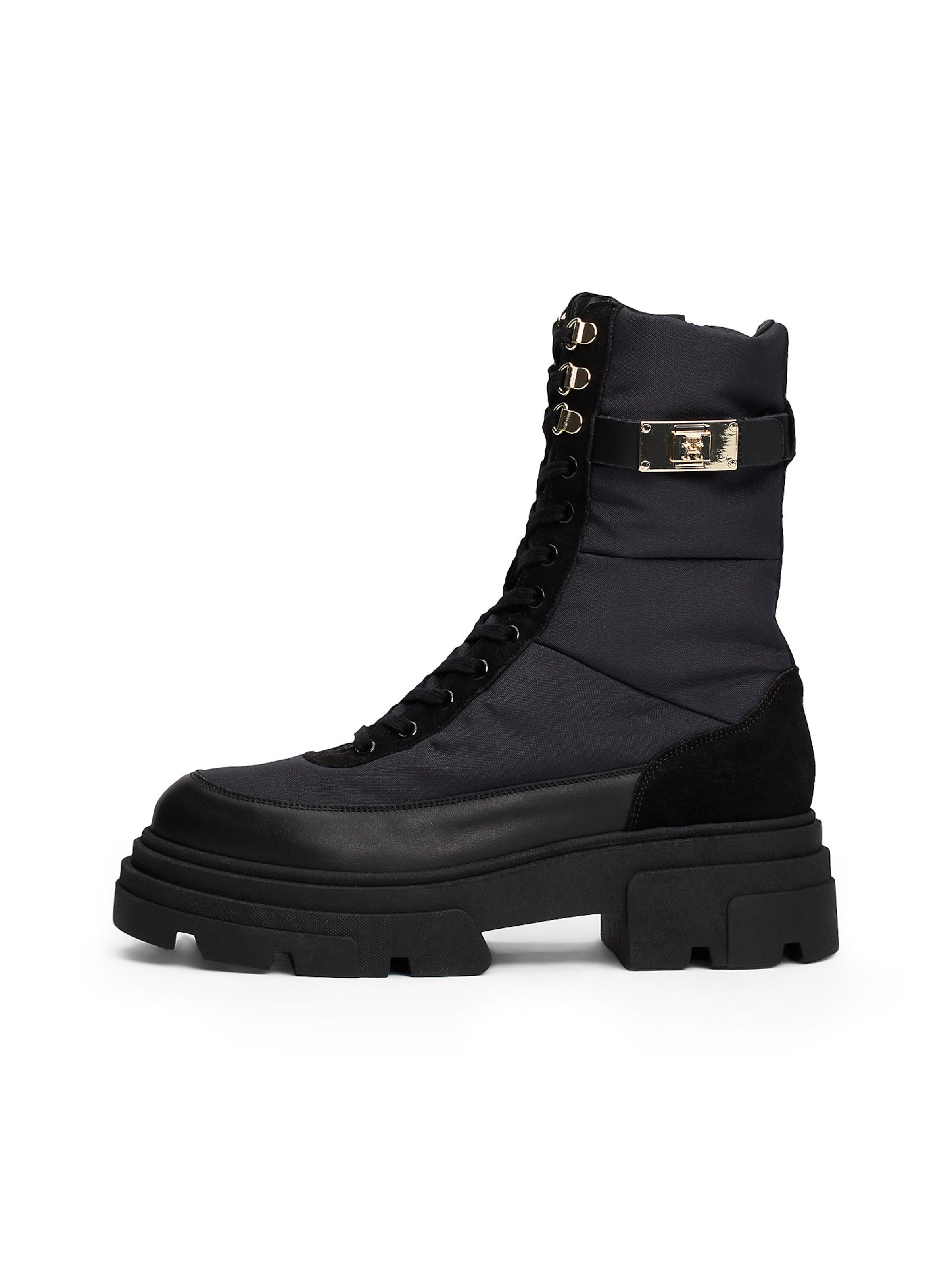 Bottines à lacets TOMMY HILFIGER en noir : devant