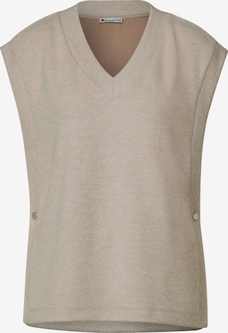 STREET ONE Gebreide top in Beige: voorkant