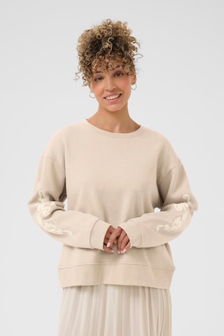 Cream Sweatshirt i beige: forside