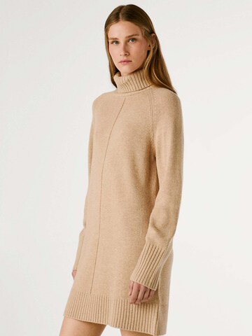 Pepe Jeans Gebreide jurk 'Carola' in Beige