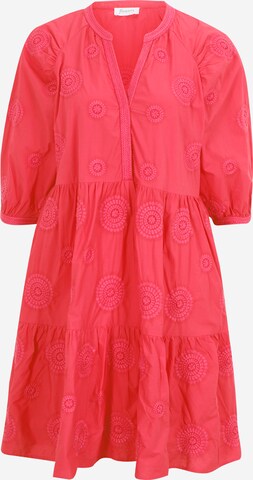 Flowers for Friends Shirt Dress in Pink: front