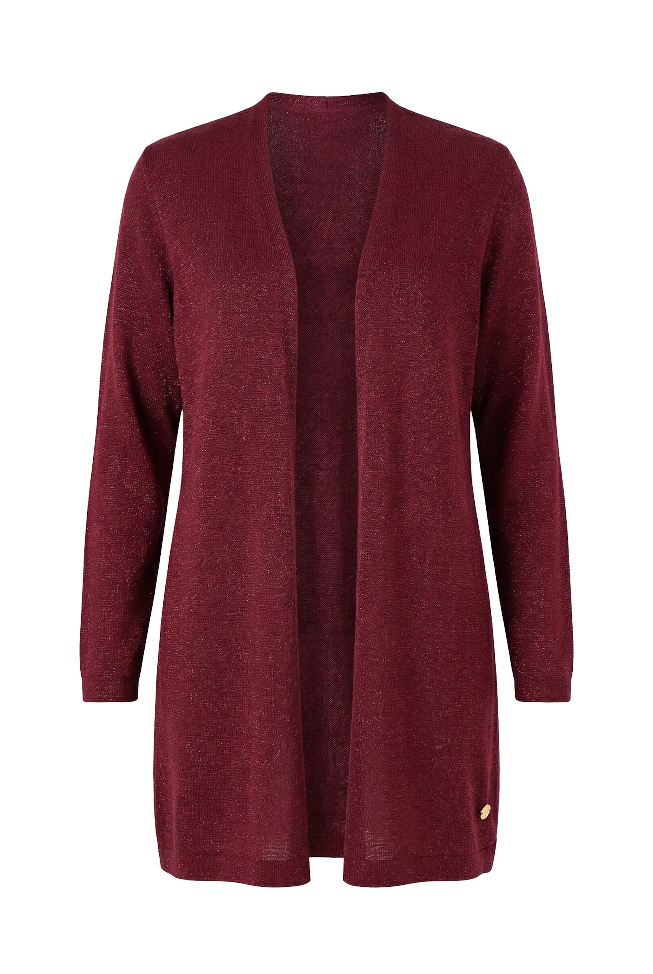 Ulla Popken Strickjacke in Rot: Vorderseite