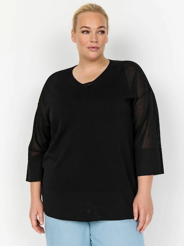 Pull-over 'MARIN 1' Wasabi Concept en noir : devant