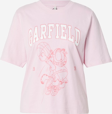 Maglietta 'GARFIELD' di ONLY in rosa: frontale