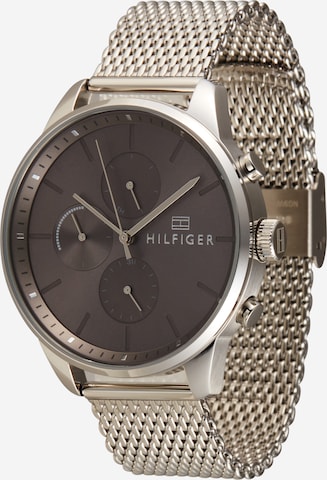 TOMMY HILFIGER Analog Watch 'Chase' in Silver: front