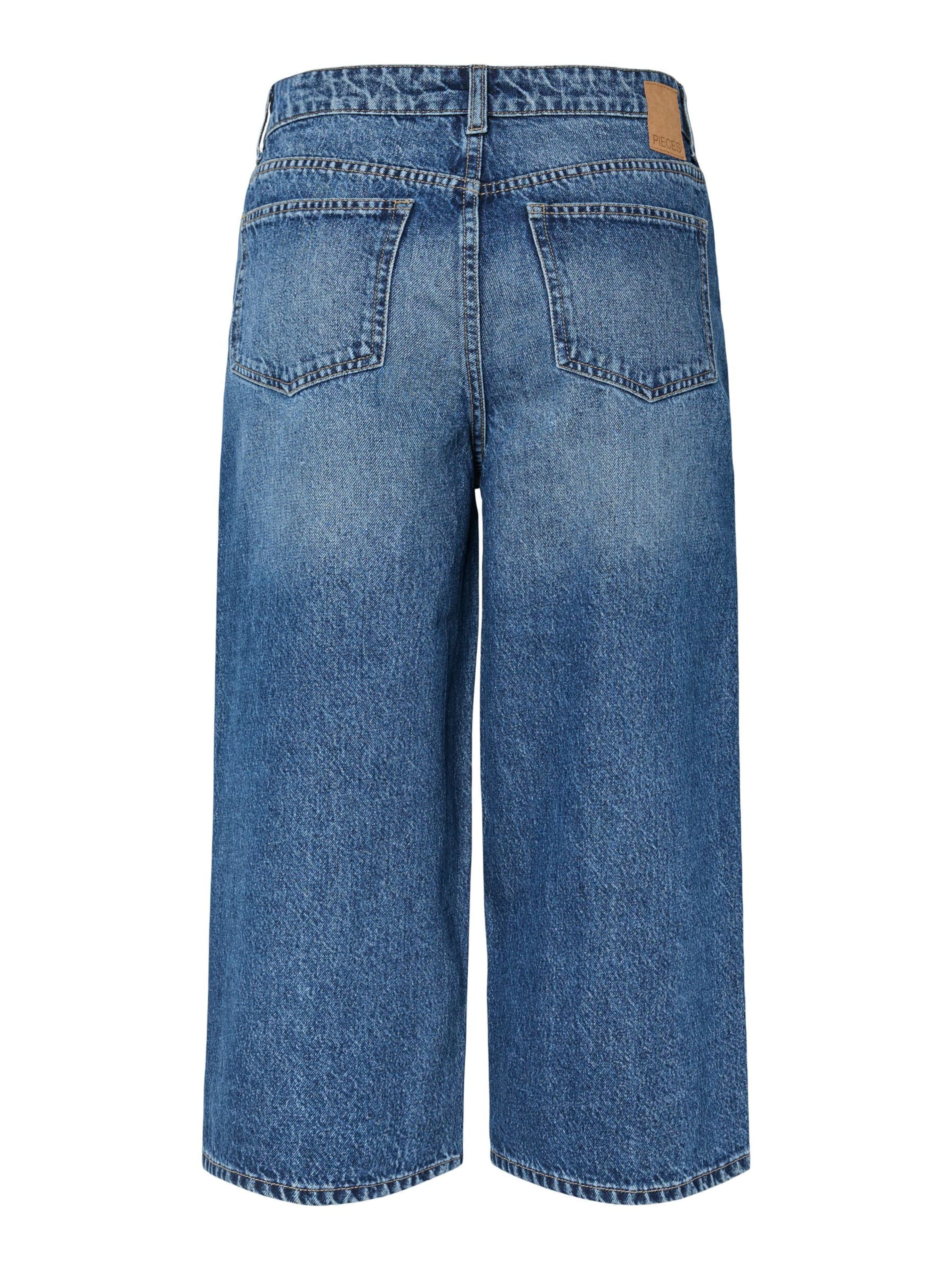 PIECES Wide leg Jeans 'PCKate' in Blauw