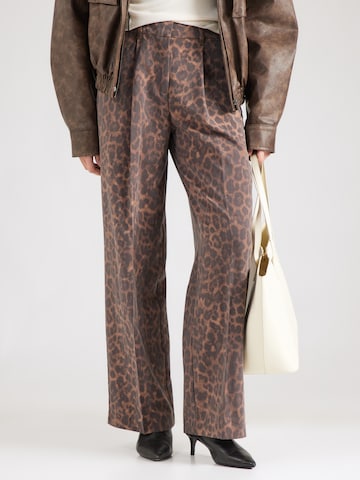 JJXX Wide leg Παντελόνι πλισέ 'JXELLIS' σε καφέ: μπροστά