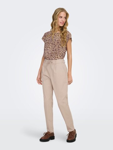 Coupe slim Pantalon à pince 'ONLPoptrash-Biana' ONLY en beige