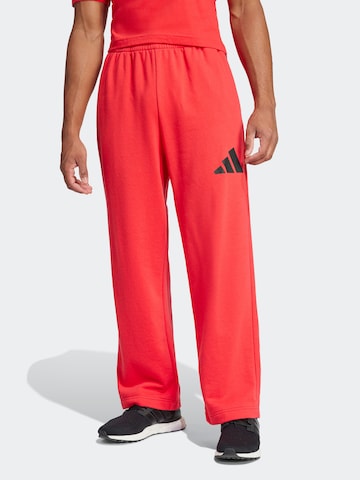 Loosefit Pantalon de sport 'Essentials' ADIDAS SPORTSWEAR en rouge : devant