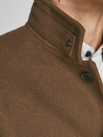 JACK & JONES Between-Seasons Coat 'Melton' in Brown