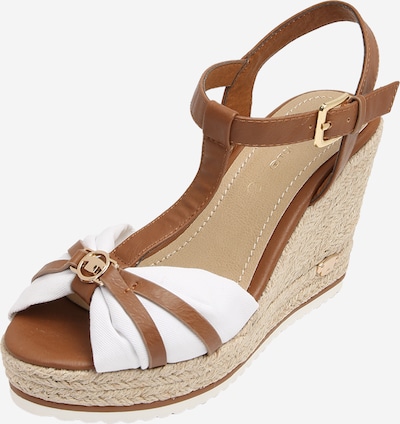 TOM TAILOR Strap sandal in Caramel / White, Item view