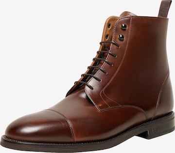 Henry Stevens Veterboots 'Winston CDB' in Bruin: voorkant