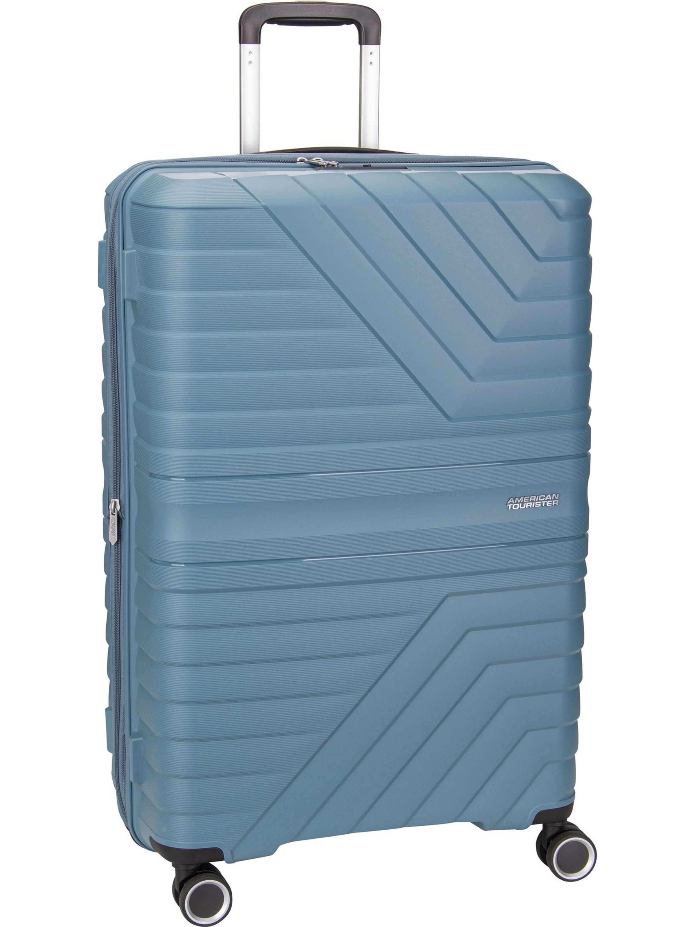 American Tourister Trolley 'Flytwist Spinner 77' in Blau: Vorderseite