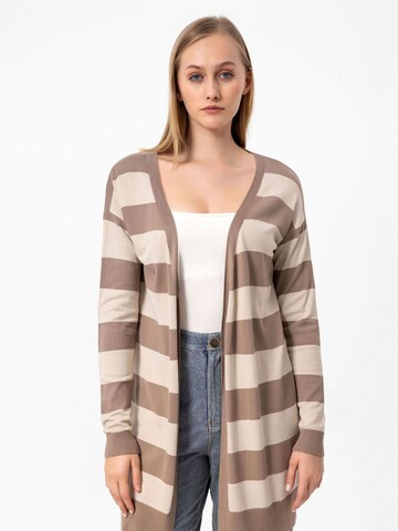 Anou Anou Knit cardigan 'KORY' in Beige: front