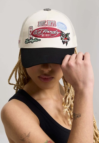 Casquette 'Est 1971 Varsity' Ed Hardy en blanc