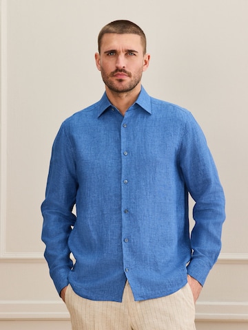 Next Regular fit Button Up Shirt in Blue: front