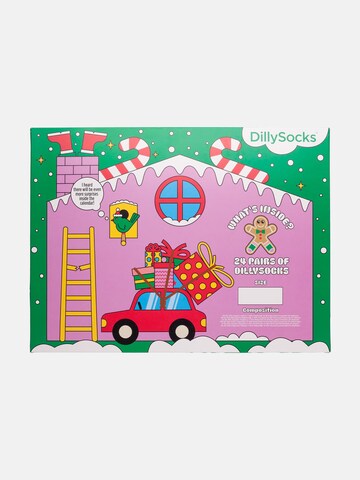 DillySocks Socks 'Adventskalender 2025' in Mixed colors: front