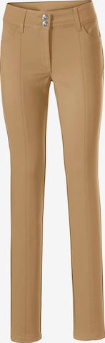 heine Regular Broek in Beige: voorkant