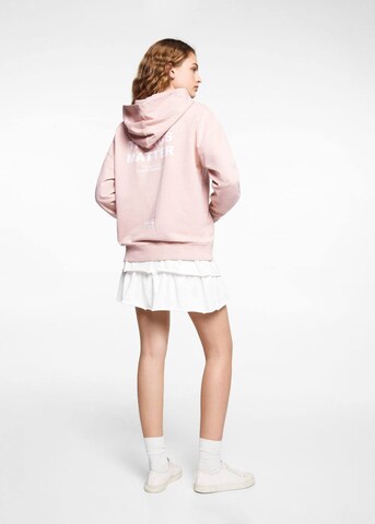 MANGO TEEN Sweatshirt 'Things' in Roze