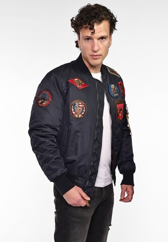 TOP GUN Between-Season Jacket in Blue: front