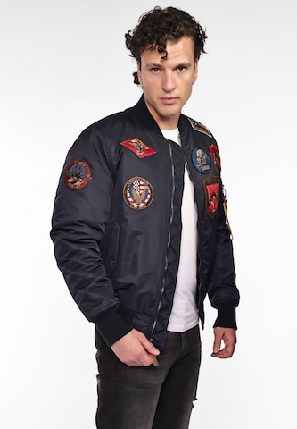 TOP GUN Between-Season Jacket in Blue: front