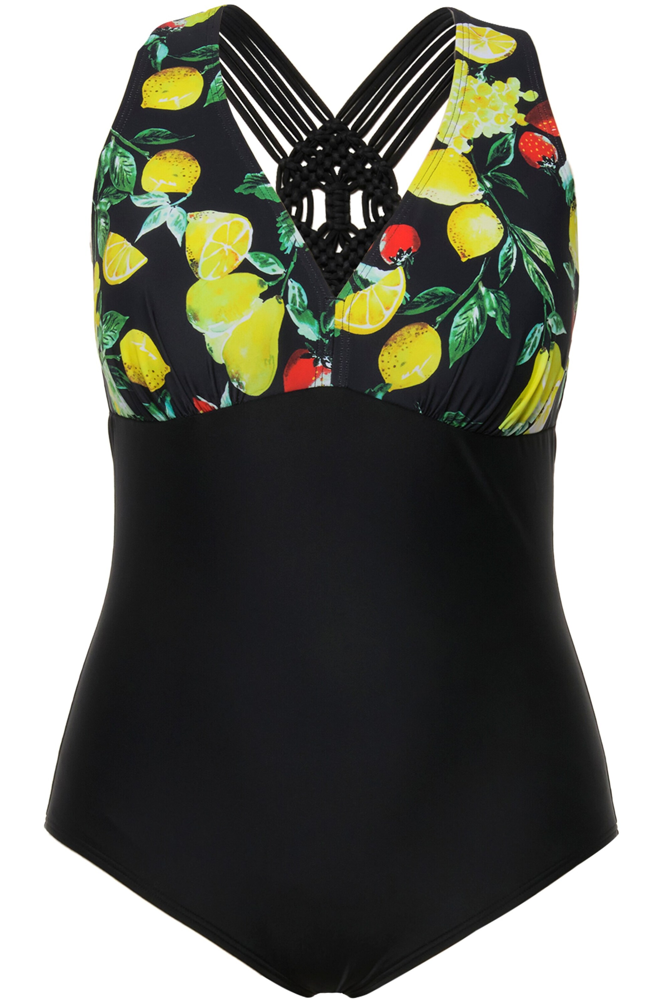 Ulla Popken Badpak in Zwart: voorkant