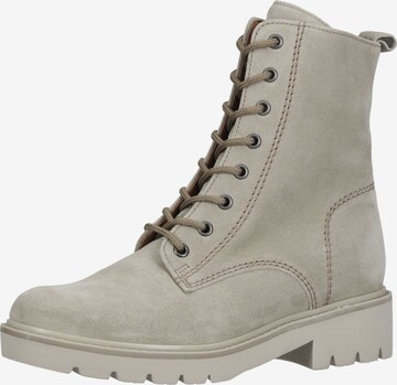 GABOR Lace-Up Ankle Boots in Beige: front