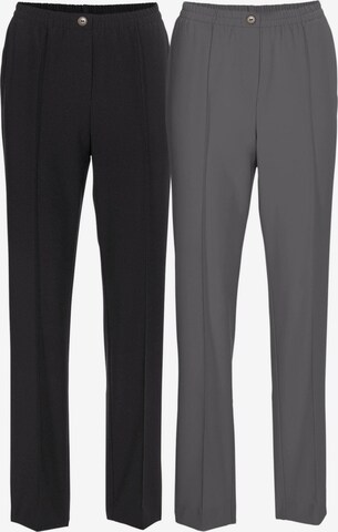 Regular Pantalon à plis Goldner en gris : devant