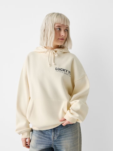 Bershka Sweatshirt in Yellow: front