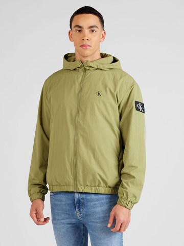 Veste mi-saison Calvin Klein Jeans en vert : devant