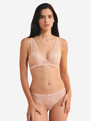 ETAM Triangel N°3 – Push-up-BH in Wickeloptik 'Panama' in Pink