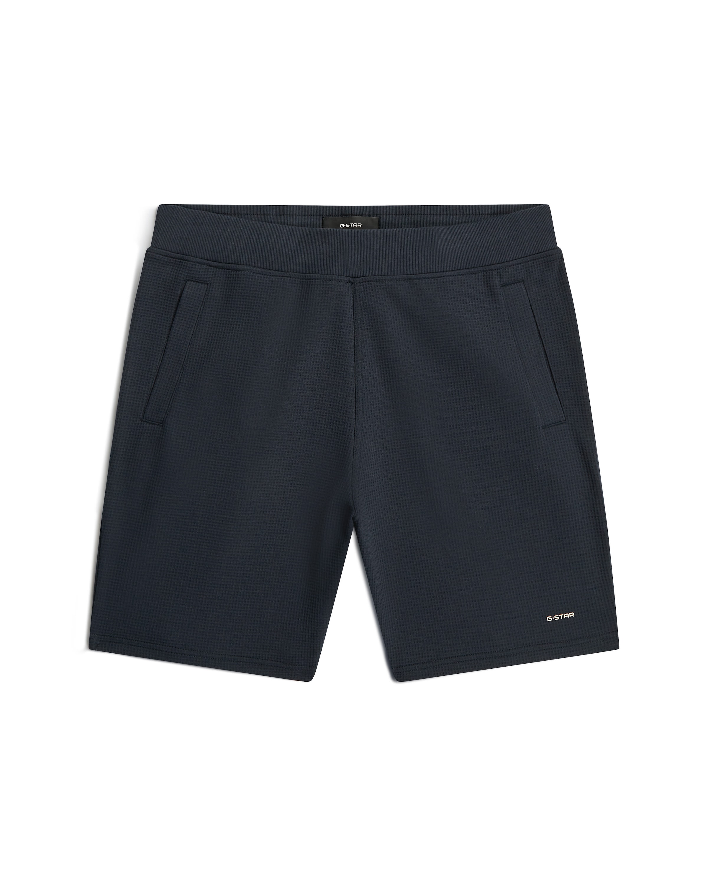 G-STAR Slimfit Sportbroek 'Structured Jersey Shorts' in Bruin: voorkant