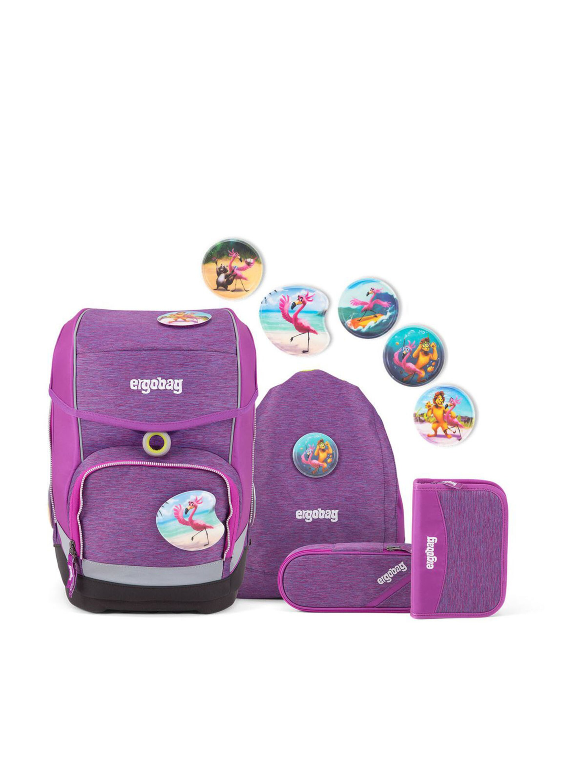 ergobag Rucksack 'Cubo Set 5tlg'‌‌‌ in Lila: Vorderseite