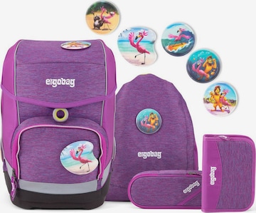 ergobag Backpack 'Cubo Set 5tlg.' in Purple: front