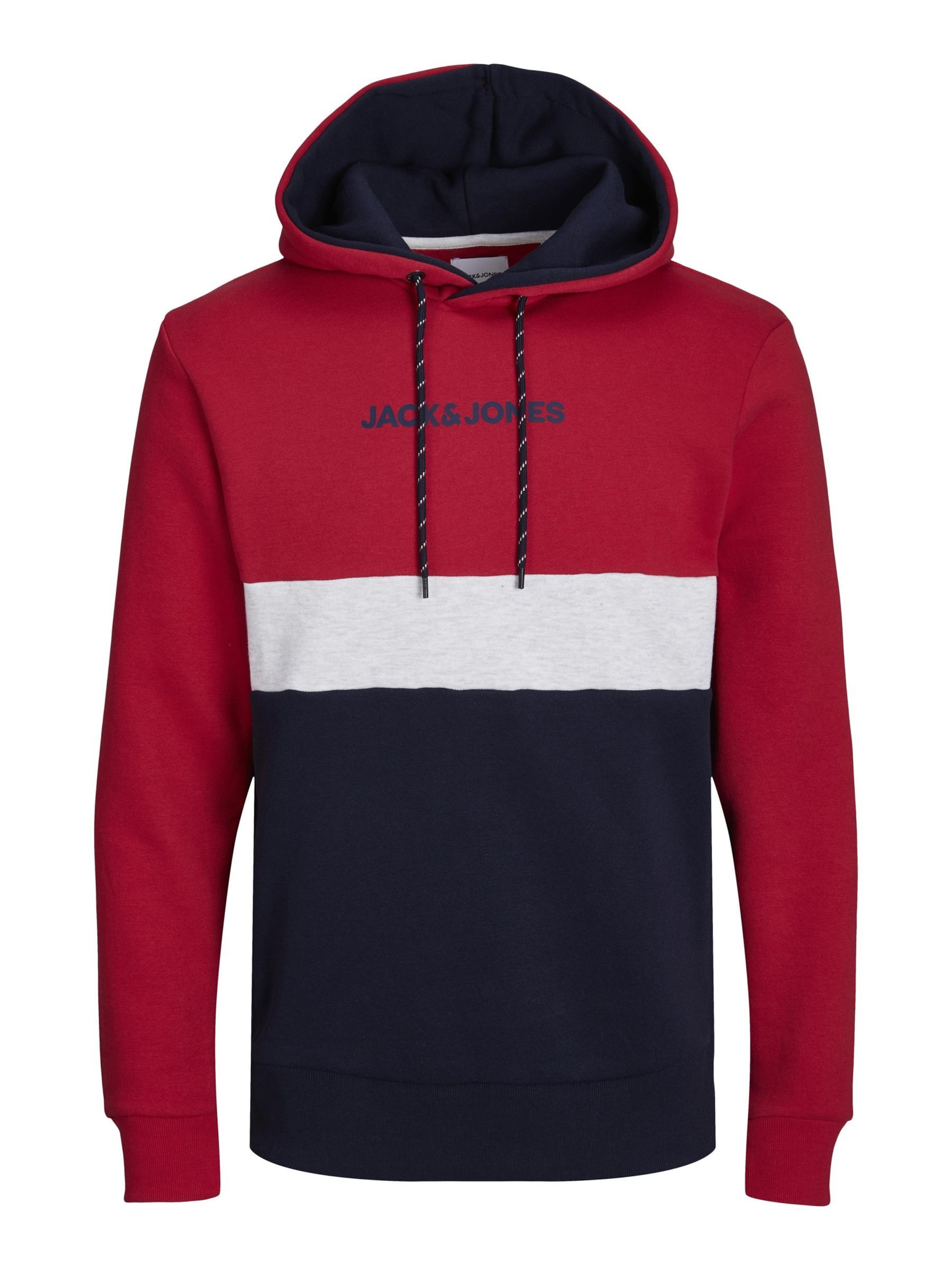 JACK & JONES Sweatshirt 'JJEReid Blocking' in Blau: Vorderseite