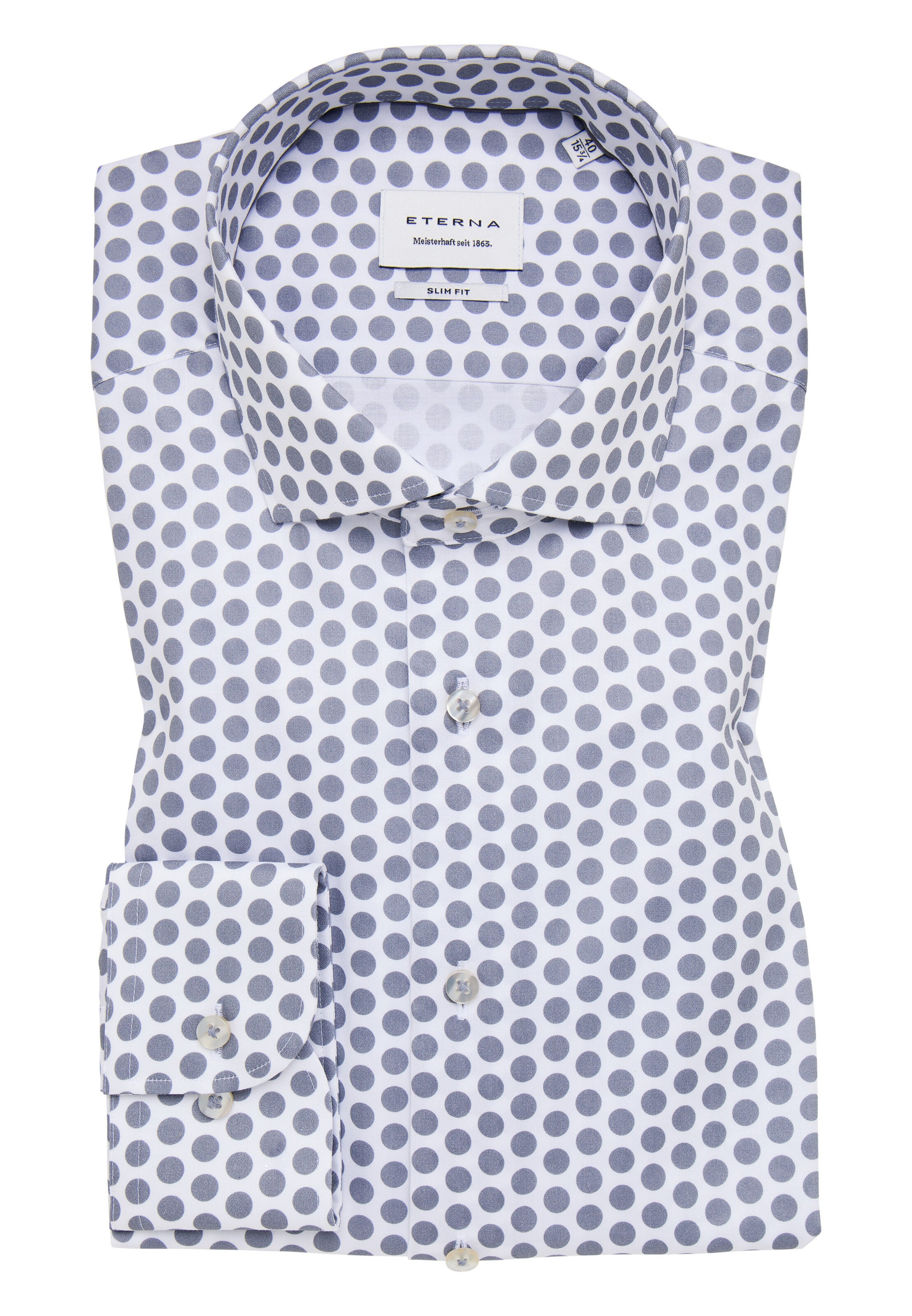 ETERNA Slim fit Business shirt in Grey