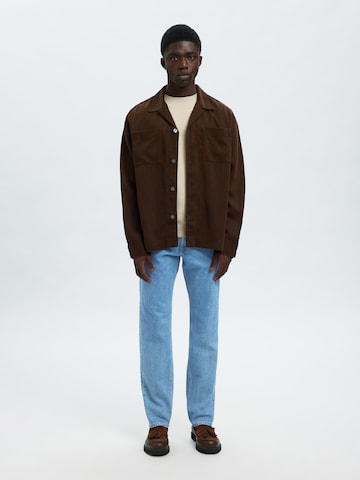 Coupe slim Jean 'SLH175 BEN KORI' SELECTED en bleu