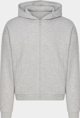 Sweat-shirt 'Relaxed Zip' cfab (formerly creamy fabrics) en gris : devant