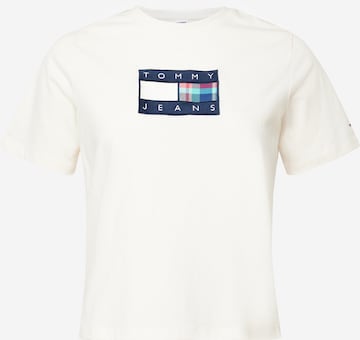 T-shirt Tommy Jeans Curve en blanc : devant