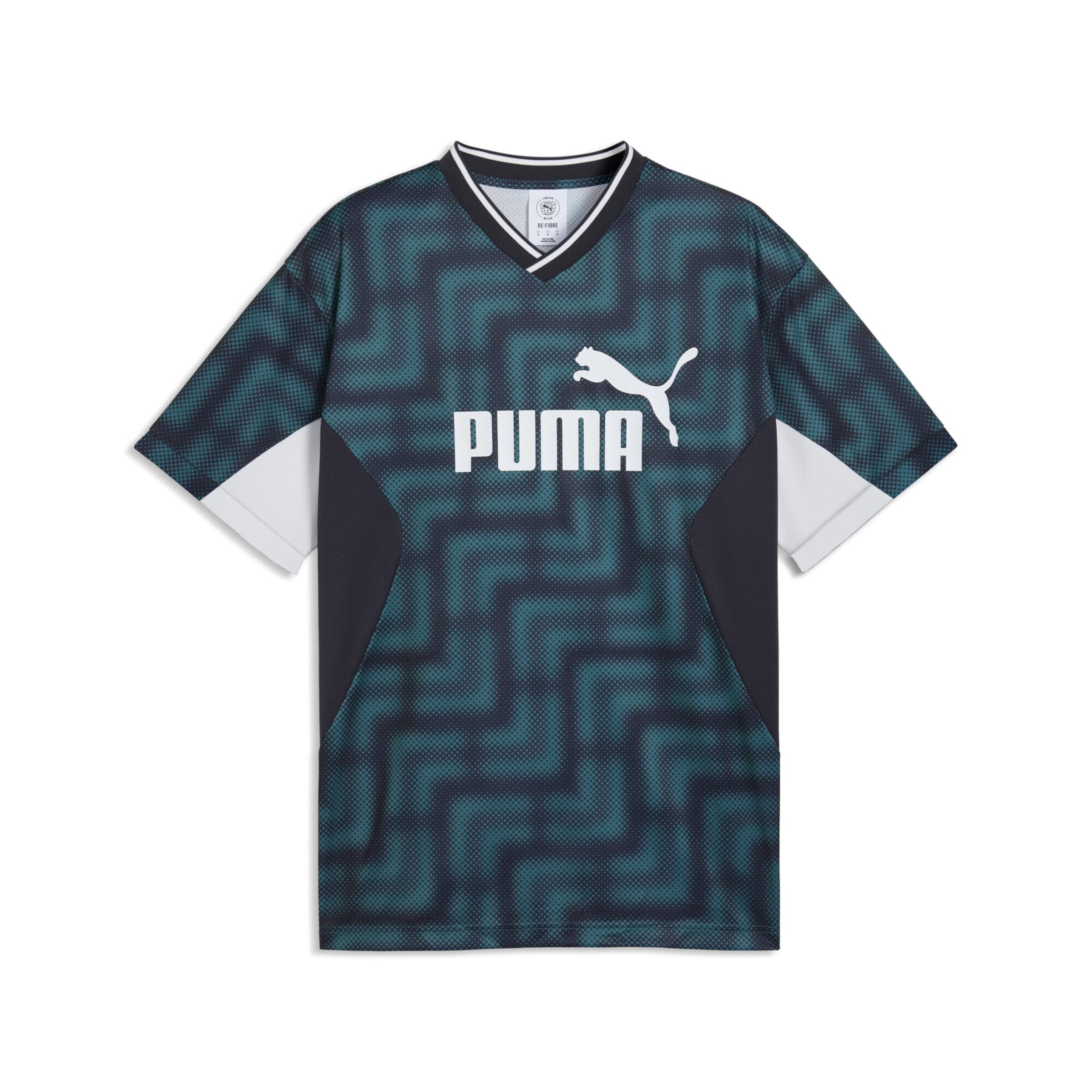 PUMA Fußballtrikot in smaragd / schwarz / weiß, Produktansicht