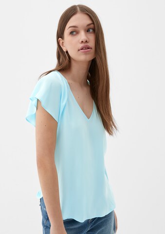 QS Bluse in Blau